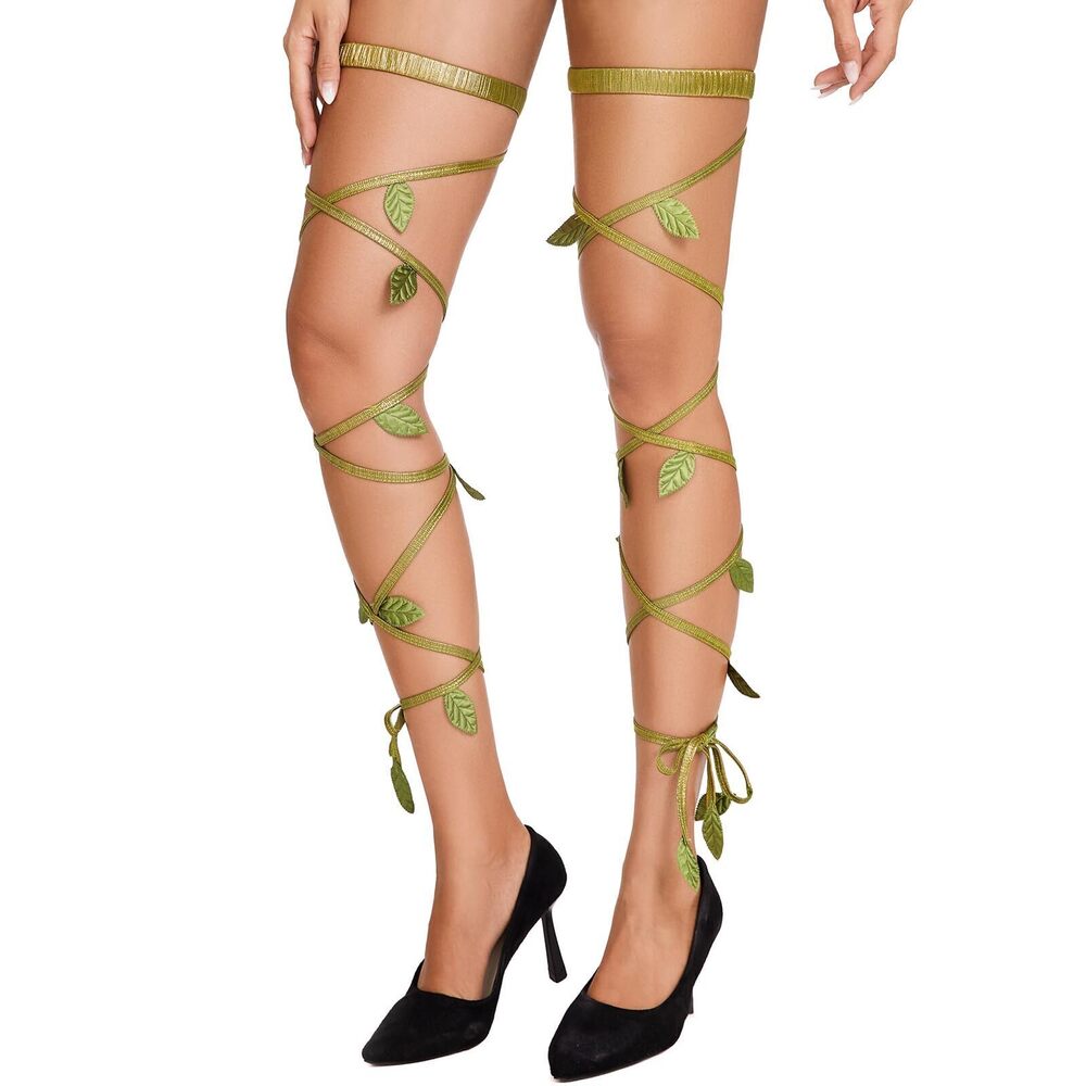 9295 Rave Leg Wraps Festival Dancing Sexy Shiny Metallic Leg Wraps
